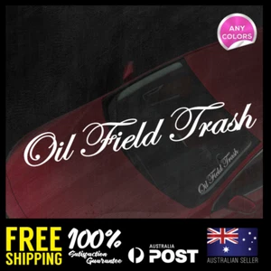 Oil Field Trash Windscreen Decals 500x70mm JDM Stickers Vinyl Lower Car Static - Picture 1 of 2