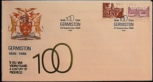 (ZAF-209) SUDA AFRICA 1986 RSA Germiston 100 anni 1886-1986 FDC - Foto 1 di 1