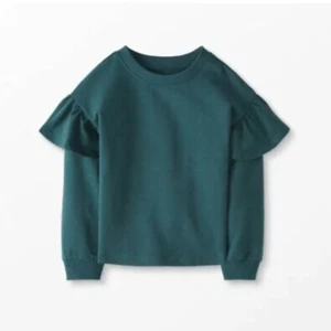 Hanna Andersson Juniper Ruffle Sweatshirt in French Terry 110 / 5 - Picture 1 of 6