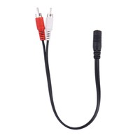 Enchufe Hembra Estéreo de 3.5 Mm Divisor Convertidor Audio Cable Macho 2RCA