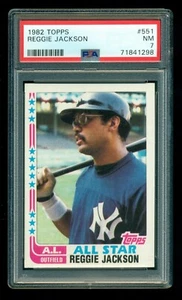 1982 Topps #551 Reggie Jackson All Star PSA 7 - Foto 1 di 1