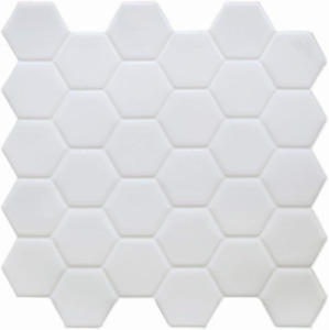 HyFanStr Peel and Stick Wall Tiles Backsplash for 4 sheets, White Hexagon 