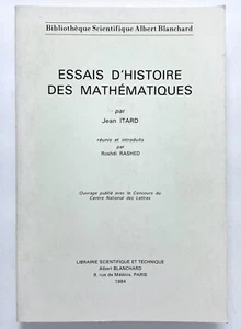 ESSAIS D'HISTOIRE DES MATHÉMATIQUES - Jean Itard Librairie A. Blanchard - Picture 1 of 1