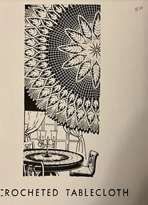 510 Vintage Weizen Tischdecke Deckchen Muster zum Häkeln (Repro) - Bild 1 von 2