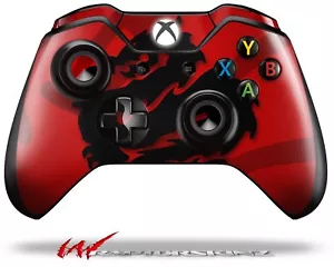 Oriental Dragon Black on Red Skin for XBOX One Controller - Picture 1 of 3