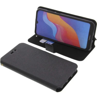 Custodia per Huawei Honor 8A Book-Style Protettiva Cellulare a Libro Nero - Immagine 1 di 4