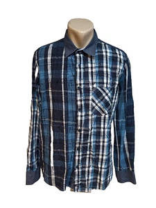 Desigual Herren Hemd Gr. L blau mehrfarbig kariert langarm - Bild 1 von 9