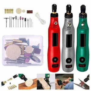Mini Pluma Eléctrica Taladro Giratorio Amoladora Inalámbrica USB Kit de Herramientas de Grabado - Imagen 1 de 21