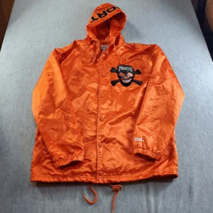 SD Sport Jacket Uomo 2XL Arancione Pittsburg Pirates Coachs Cappuccio a scatto Rompivento - Foto 1 di 15