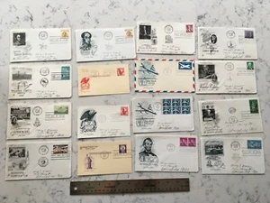 MIXED GROUP LOT VINTAGE FDC FIRST DAY COVER POSTAGE STAMP 1958 15 CENT REGULAR - Picture 1 of 1