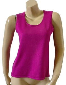 WHITE STAG Womens Size Small (4-6) Fuchsia Pink Stretch Lightweight Sweater Vest - Picture 1 of 6