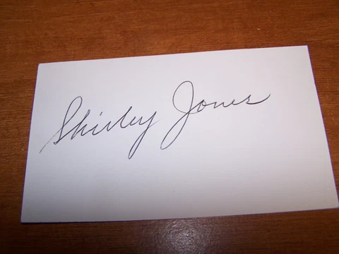 Authentic Hand Signed Index Card Autograph By Music Man Actress Shirley Jones Cover