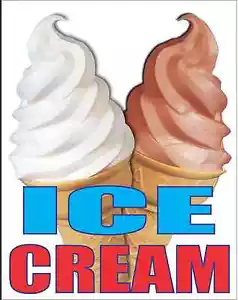 Pegatina de calcomanía de helado para restaurante fuente de soda tienda ventana cartel coche - Imagen 1 de 2