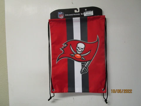 NFL Tampa Bay Buccanners Logo Drawstring Back Pack 18"x14" - New - Free Ship! Cover