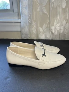 enzo angiolini womens White leatherLoafer shors Sz 10,5 M - Picture 1 of 11