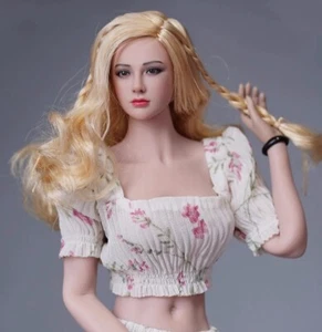 1/6 Female Head Golden Hair for 12" Valkyrie Phicen TBLeague Pale Figure Body - Picture 1 of 5