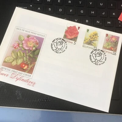 Isle of Man 1999 First Day Cover - Flower Definitives Part 3 UNADDRESSED FDC WCP - Image 1 of 2