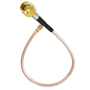 50+ (2 Stück) UFL U.FL auf SMA Stecker RG178 Antenne Adapter Zopf Koaxialkabel für WiFi - Bild 1 von 5