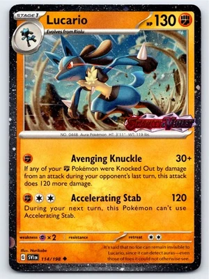 Lucario (Sello Escarlata y Violeta) 114/198 - Tarjetas y Productos Varios Holo Foto 1 de 2