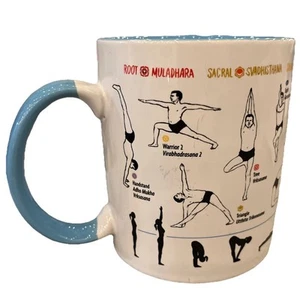 The Unemployed Philosophers Guild How To Yoga Posen White & Blue Kaffeebecher _G2 - Bild 1 von 6