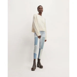 Neu mit Etikett Everlane 90s Cheeky Ankle Patchwork Jeans Gr. 25 Bio-Baumwolle helle Waschung - Bild 1 von 14