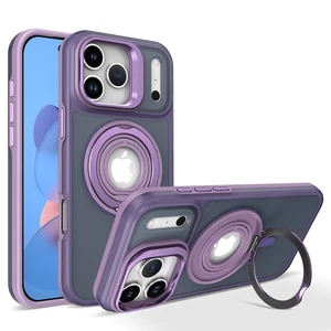 For iPhone 17 Pro Max 16e 15 14 13 Magnetic Hybrid Matte Case Shockproof Stand - Picture 1 of 16