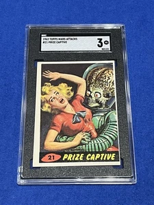 1962 Bubbles Mars Attacks Graded SGC 3 Prize Active Non Sports Card - Picture 1 of 5