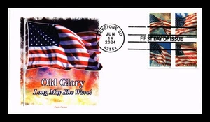 DR JIM STAMPS US COVER AMERICAN FLAG FOREVER FDC SETENANT PANDA CACHET - Picture 1 of 2