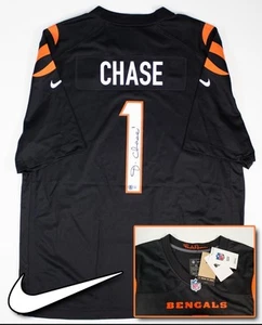 Ja'Marr Chase Signed Cincinnati Bengals Nike NFL Replica Jersey (Beckett) XL - Picture 1 of 5