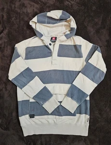 Quicksilver Hoodie Men's Size Small White and Blue - Picture 1 of 9