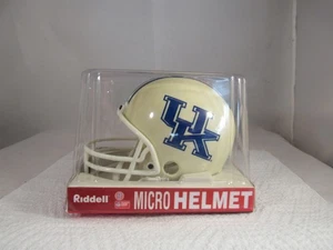 RIDDELL MICRO HELMET NCAA KENTUCKY WILDCATS APPROX 4" TALL HELMET - Picture 1 of 4