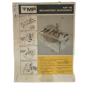 Massey Ferguson MF 18 Scarifier Scraper Various Individual Sales Brochures ￼ - Picture 1 of 2