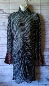 RAG & BONE Size 14 Silk Semi-Sheer Ruched Maris Dress 495.00 - Picture 1 of 12