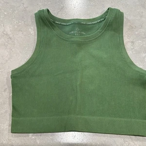 Offline By Aerie Green M Ribbed Cropped Tank Bra Top Sportlich - Bild 1 von 4