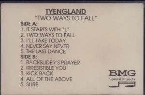 Ty England Two Ways To Fall cassette UK BMG 1996 promo with company info/tracks - Image 1 of 1
