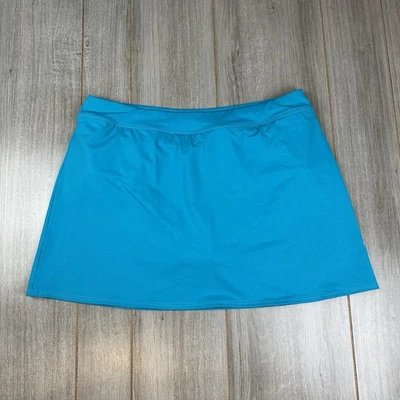 Lands End Falda de Natación 16L Turquesa Azul Aqua Modesta 15.5” Longitud Atletismo  Foto 1 de 4