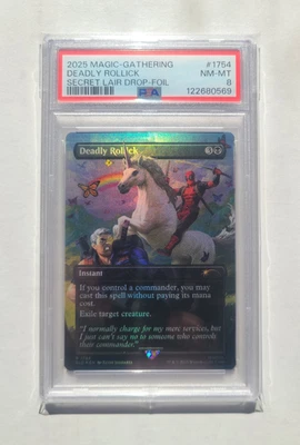 MTG Deadly Rollick FOIL PSA 8 NM-MT Deadpool Magic Card SLD #1754 - Image 1 of 4