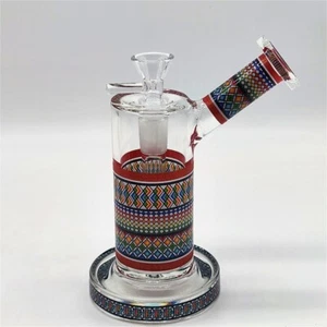 6 Inch Heady Side Slide Vintage Bohemia Glass Bong Water Pipe Hookah 14MM - Picture 1 of 7