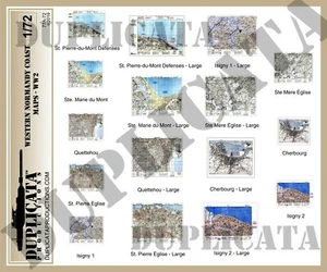 Diorama/Model Accessory- 1/72 Allied Maps - Western Normandy Coast, France - WW2 - Bild 1 von 3