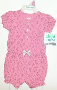 Carter's Child of Mine Baby Girl's Unicorn Romper Sizes 0-3 m, 3-6 m, 6-9m NEW - Picture 1 of 6