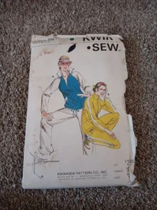 Vintage Kwik Sew 816 Athletic Suit Jogging Jackets Pants Sizes S M L XL UNCUT - Picture 1 of 1