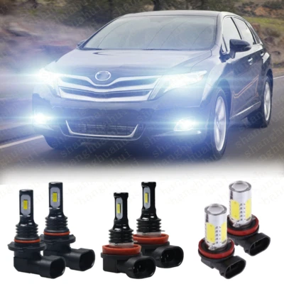 Combo faros LED + luces antiniebla kit bombillas para Toyota Venza 2009 2010 2011-2016 Foto 1 de 4