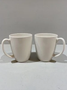 Set of 2 Corelle Coordinates Coffee Cups Porcelain Stoneware White 12 oz Mugs - Picture 1 of 9
