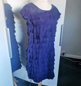 Principles By Ben De Lisi Purple Ribbon Cocktail Party Flapper Dress Size 12 - Picture 1 of 10