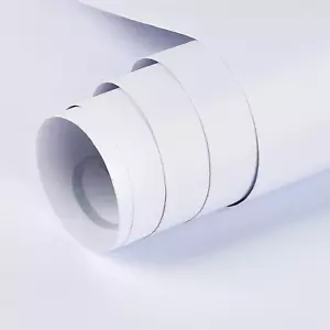Mecpar 15.7" X 118" Matte White Wallpaper White Contact Paper White Peel and Sti - Picture 1 of 12