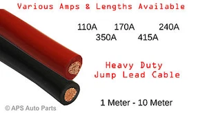 PVC Flex Black Red Battery Earth Starter Welding Cable 110 170 240 350 415 Amp - Picture 1 of 8
