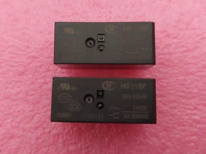 10 Stück/Posten HF115F 024-2ZS4B, Relais: elektromagnetisch; DPDT; Ucoil: 24VDC; 8A/250VAC - Bild 1 von 2