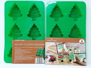 Zwei Feiertag Weihnachtsbaum Silikon Formen zum Backen Seife Handwerk - Kostenloser Versand - Bild 1 von 4