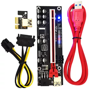 PCIE Riser V011Pro Adapter Card PCI Express X1 to X16 GPU Crypto 12LED 2022 ETH - Picture 1 of 8