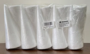 Crafts Foam Cones 20 pcs DIY Wedding Party Home Decorations 8" x 3" Styrofoam - Picture 1 of 8